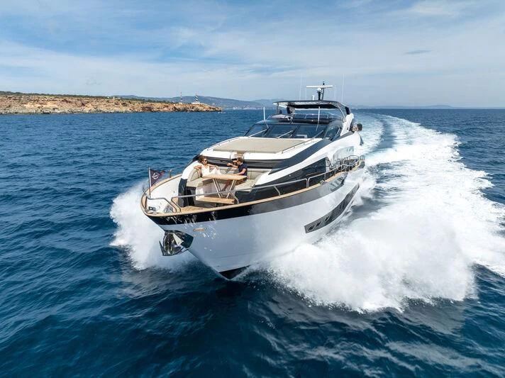 a boat on the water aboard BLUE INFINITY ONE Yacht for Sale