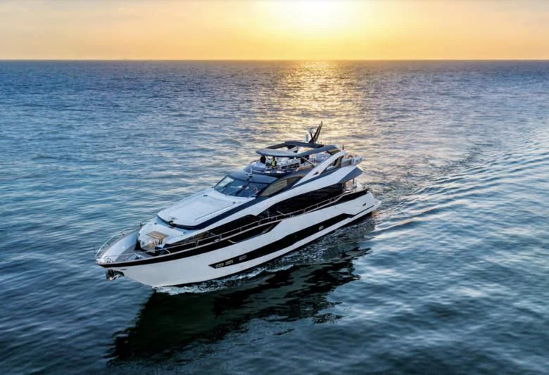 a boat in the water aboard BLUE INFINITY ONE Yacht for Sale
