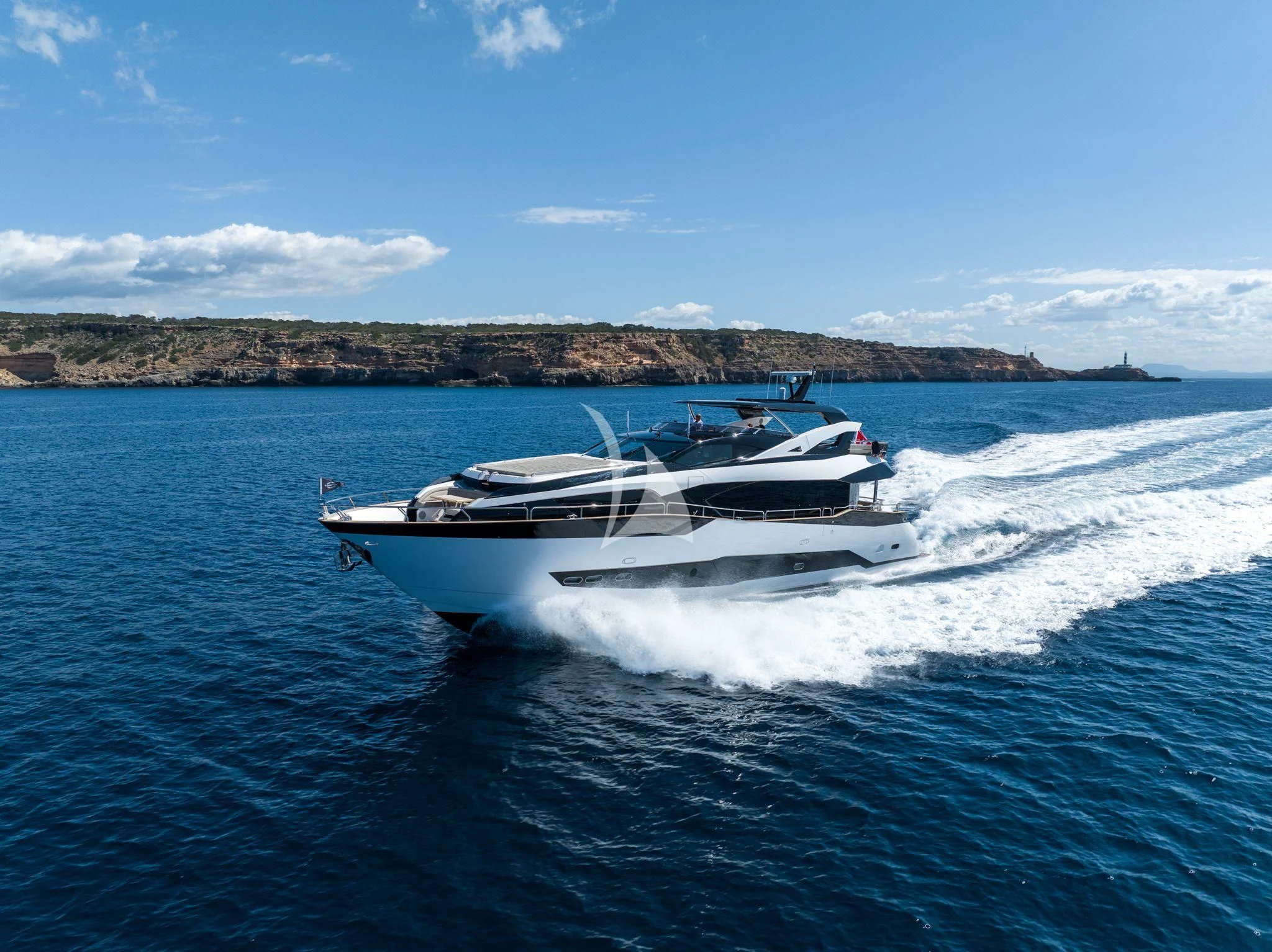 a boat on the water aboard BLUE INFINITY ONE Yacht for Sale