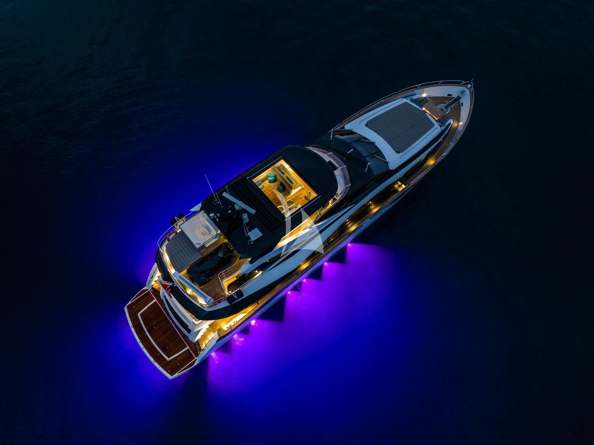 a space ship in outer space aboard BLUE INFINITY ONE Yacht for Sale