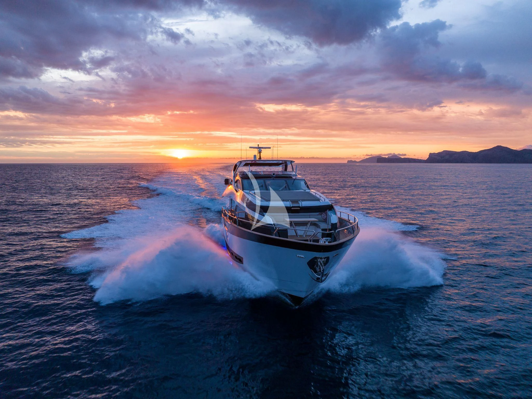 a boat on the water aboard BLUE INFINITY ONE Yacht for Sale