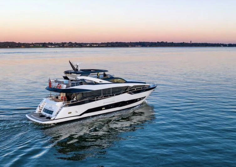 a boat on the water aboard BLUE INFINITY ONE Yacht for Sale