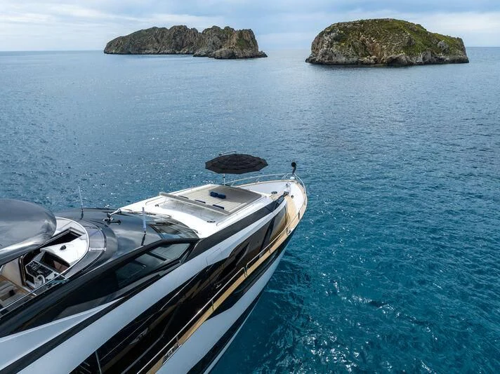 a boat on the water aboard BLUE INFINITY ONE Yacht for Sale