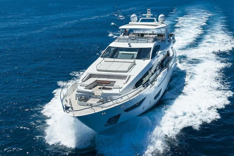 a boat on the water aboard MR. X Yacht for Sale