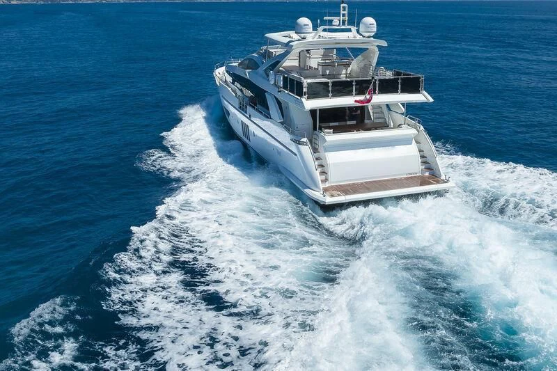 a boat on the water aboard MR. X Yacht for Sale