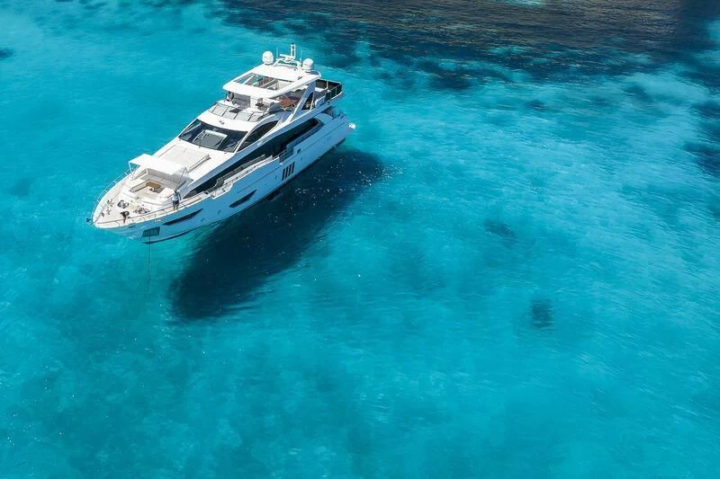 a boat in the water aboard MR. X Yacht for Sale