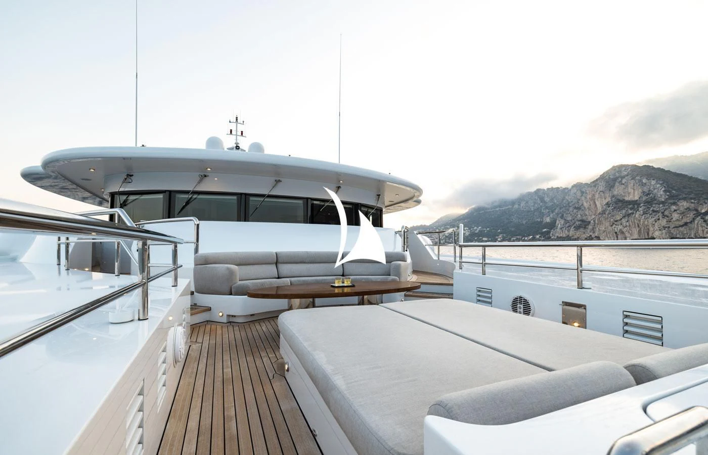 a boat on a deck aboard VENTUM MARIS Yacht for Charter