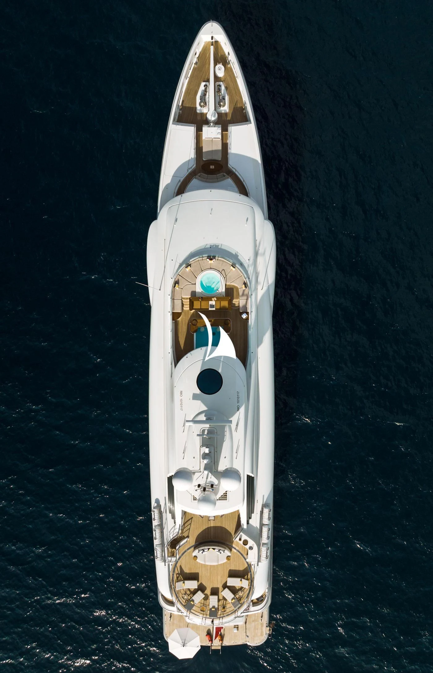 a space shuttle on a black surface aboard VENTUM MARIS Yacht for Charter