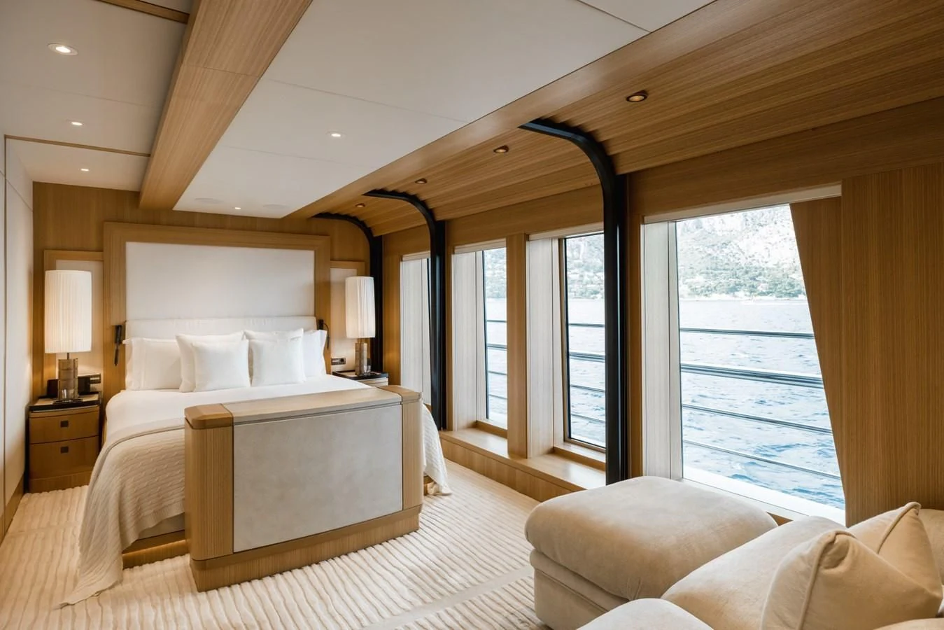a room with two beds aboard VENTUM MARIS Yacht for Charter