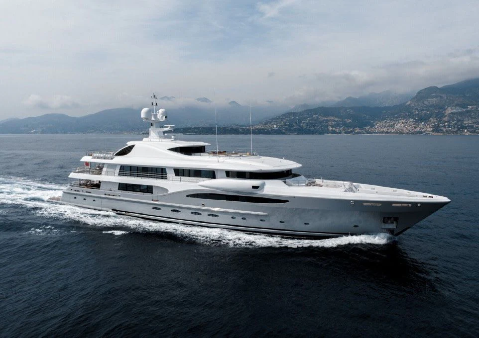 a white yacht on the water aboard VENTUM MARIS Yacht for Charter