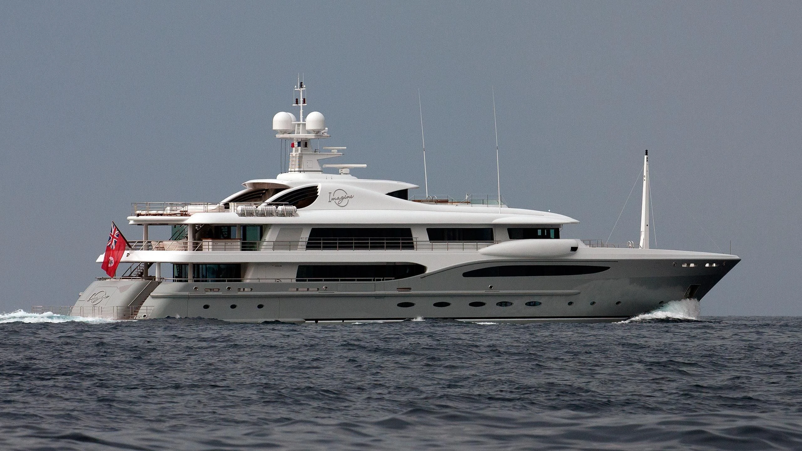 a large white ship in the water aboard VENTUM MARIS Yacht for Charter