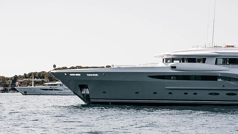 a large yacht in the water aboard VENTUM MARIS Yacht for Charter