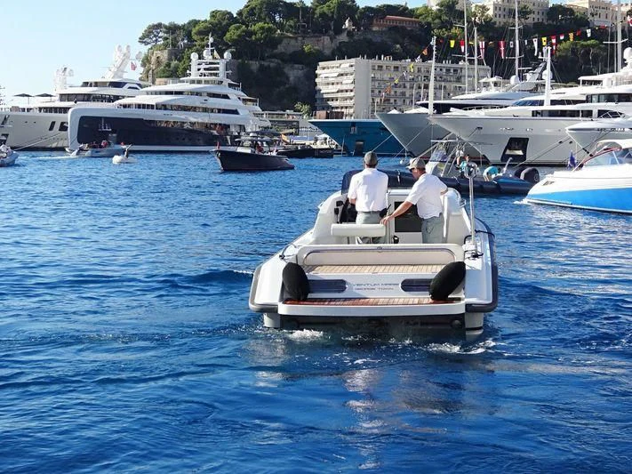a couple of men on a boat aboard VENTUM MARIS Yacht for Charter