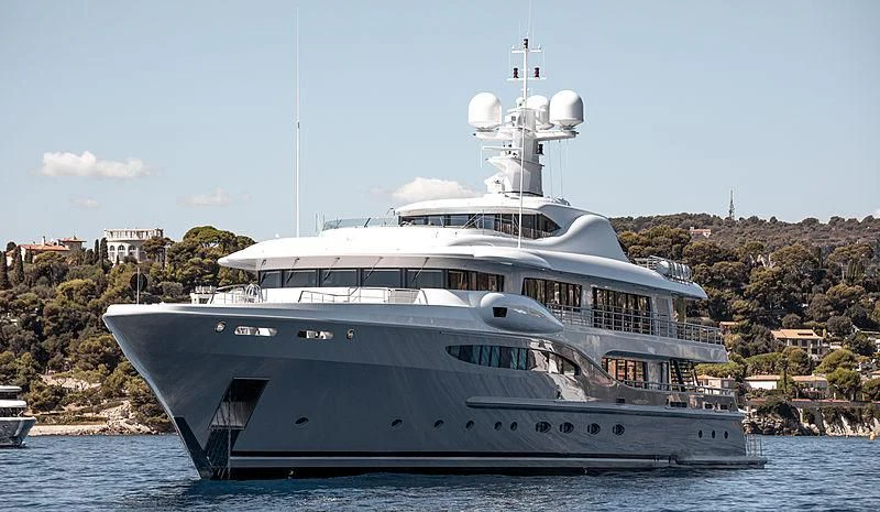 a large boat in the water aboard VENTUM MARIS Yacht for Charter