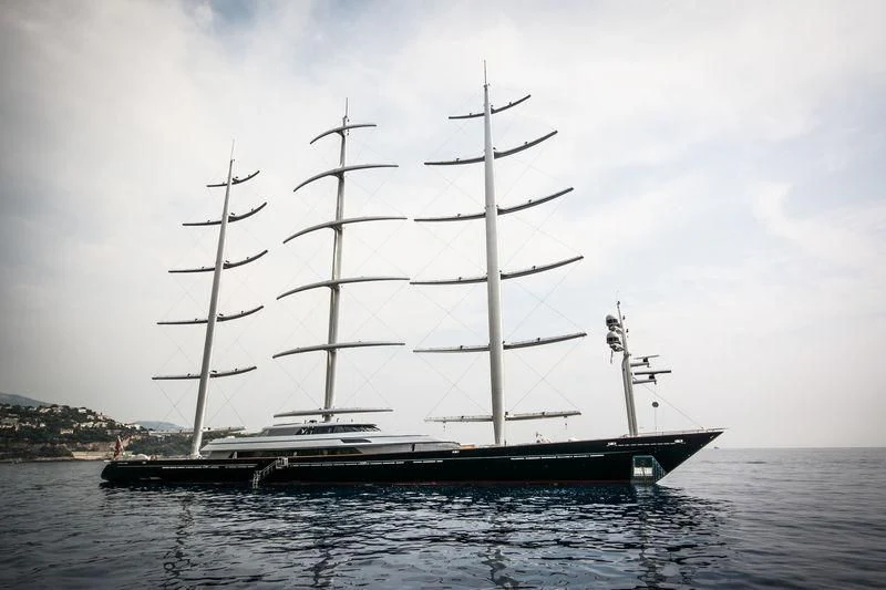a large ship in the water aboard MALTESE FALCON Yacht for Sale