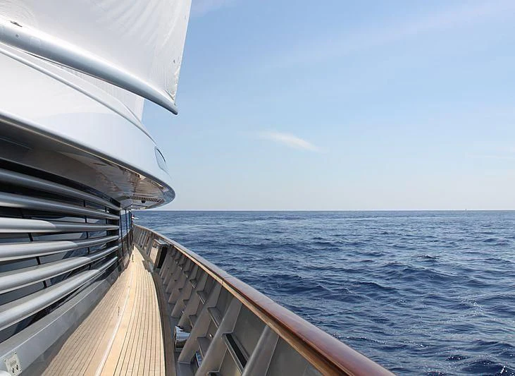 a boat on the water aboard MALTESE FALCON Yacht for Sale