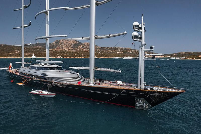 a boat in the water aboard MALTESE FALCON Yacht for Sale