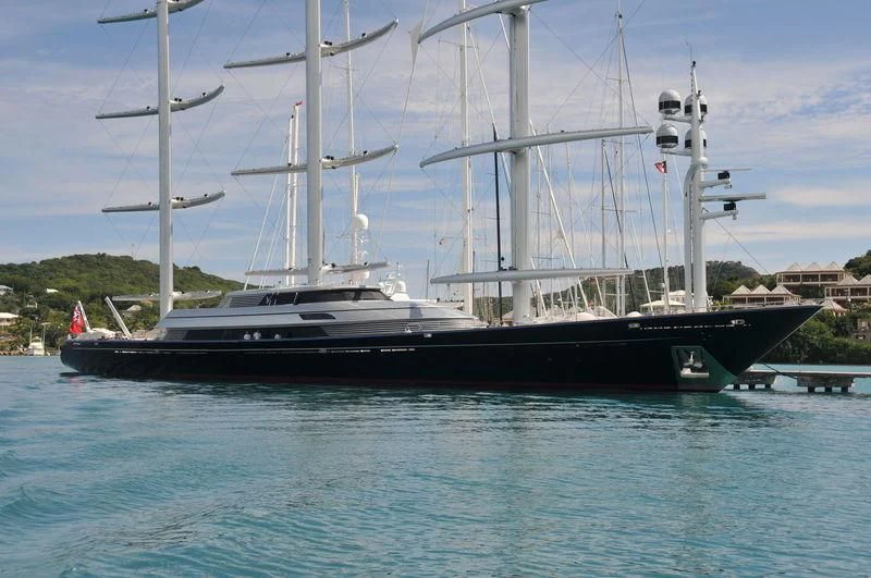 a boat in the water aboard MALTESE FALCON Yacht for Sale