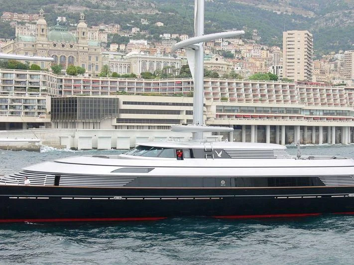 a boat in the water aboard MALTESE FALCON Yacht for Sale