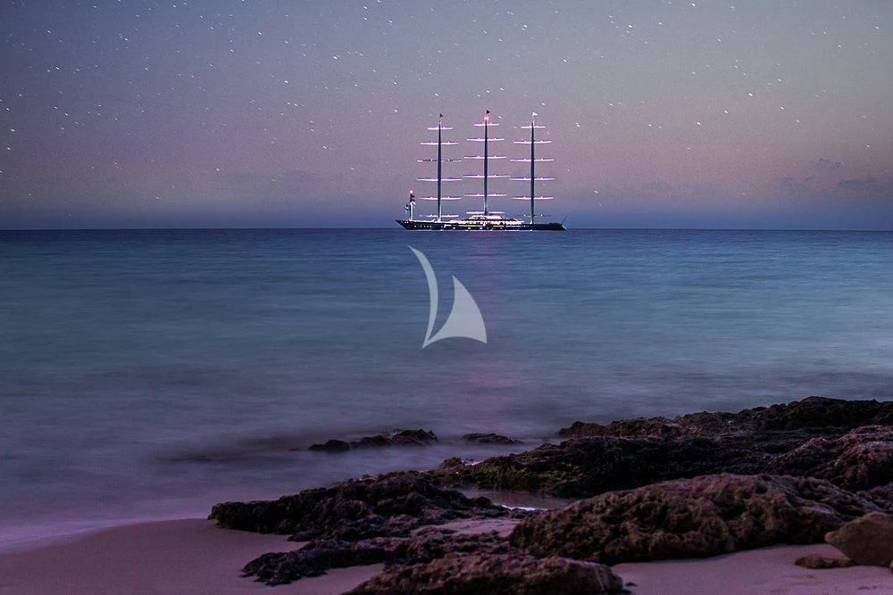 a large ship in the ocean aboard MALTESE FALCON Yacht for Sale