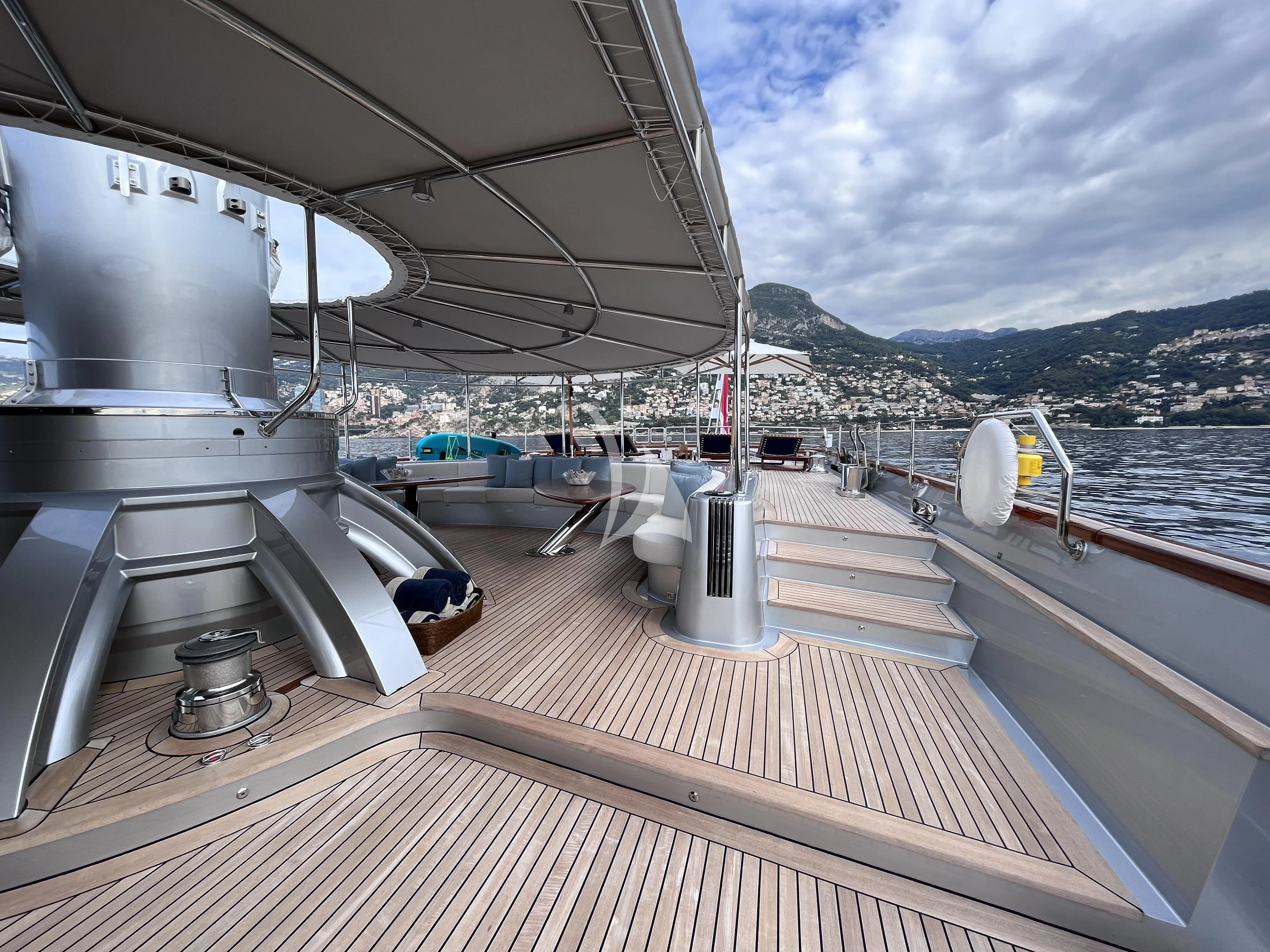 a deck of a boat aboard MALTESE FALCON Yacht for Sale