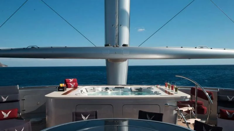 a boat on the water aboard MALTESE FALCON Yacht for Sale