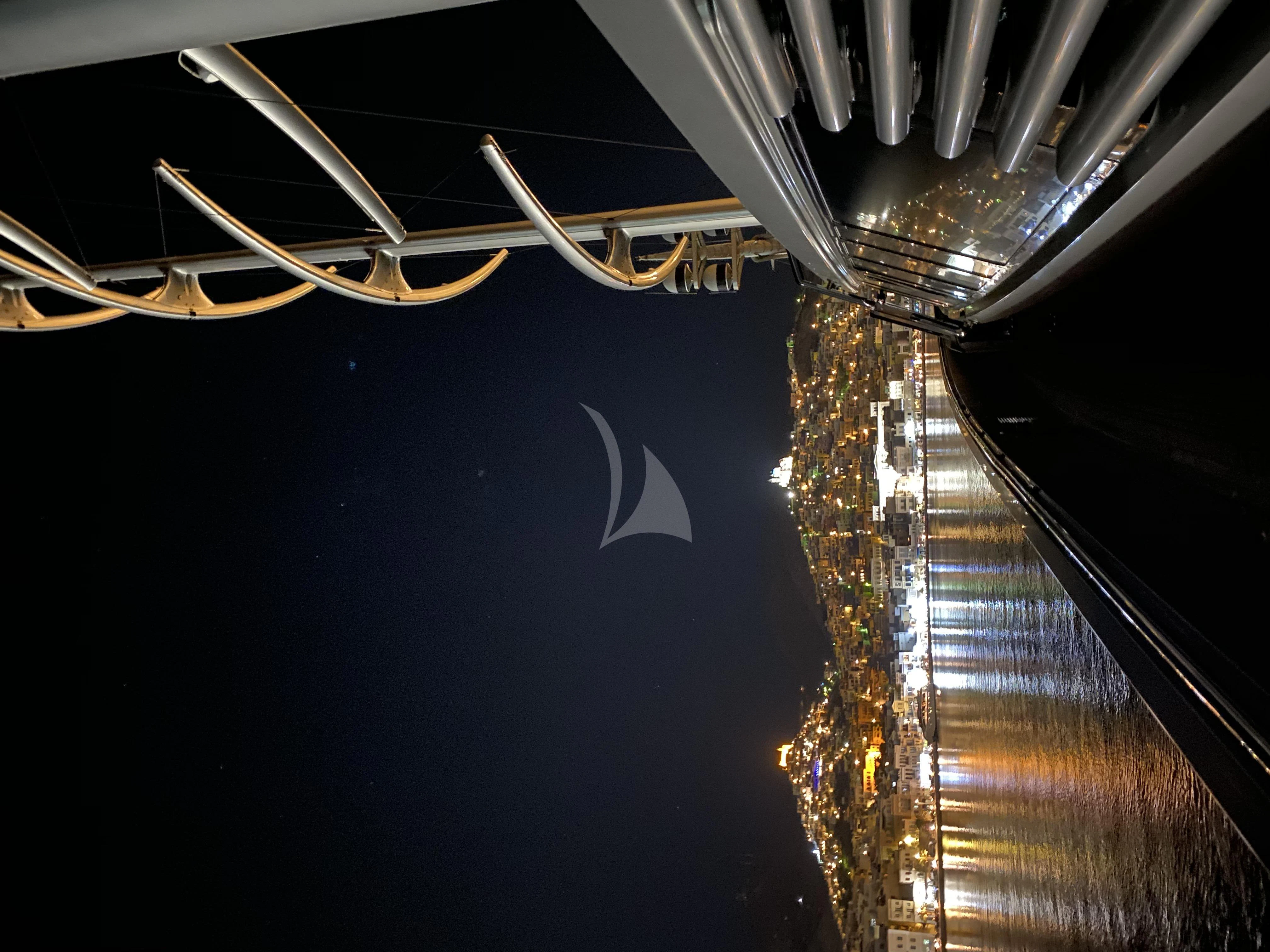 a metal structure with a logo aboard MALTESE FALCON Yacht for Sale