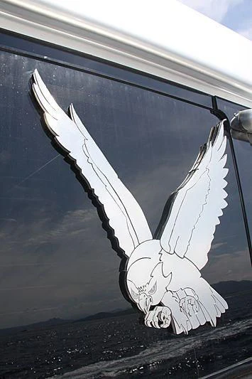 a white butterfly on a window aboard MALTESE FALCON Yacht for Sale