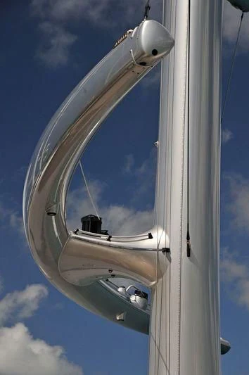 a close-up of a satellite aboard MALTESE FALCON Yacht for Sale