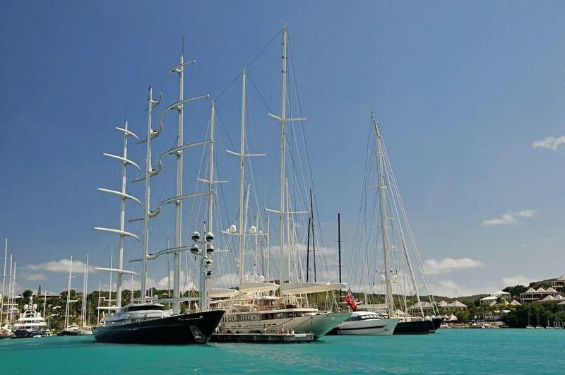 a group of boats in the water aboard MALTESE FALCON Yacht for Sale