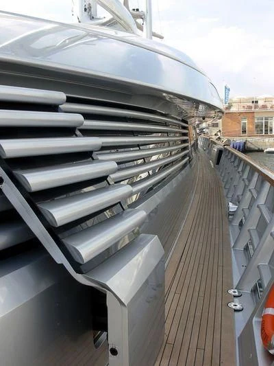 a large metal object on a deck aboard MALTESE FALCON Yacht for Sale