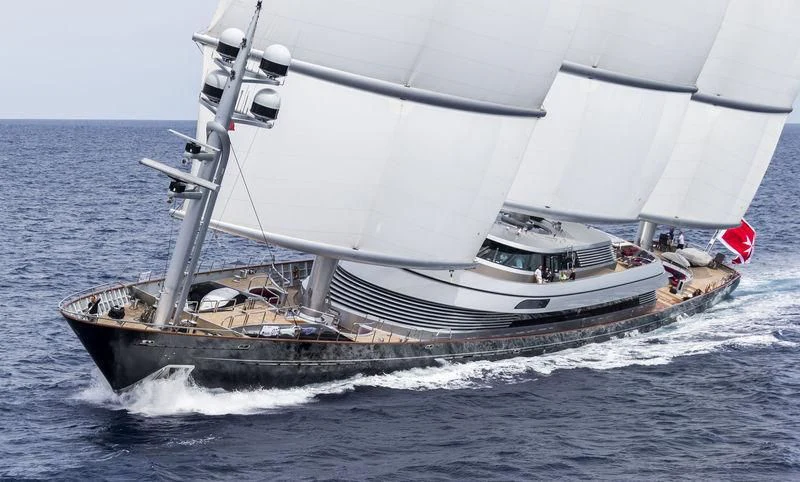 a boat on the water aboard MALTESE FALCON Yacht for Sale