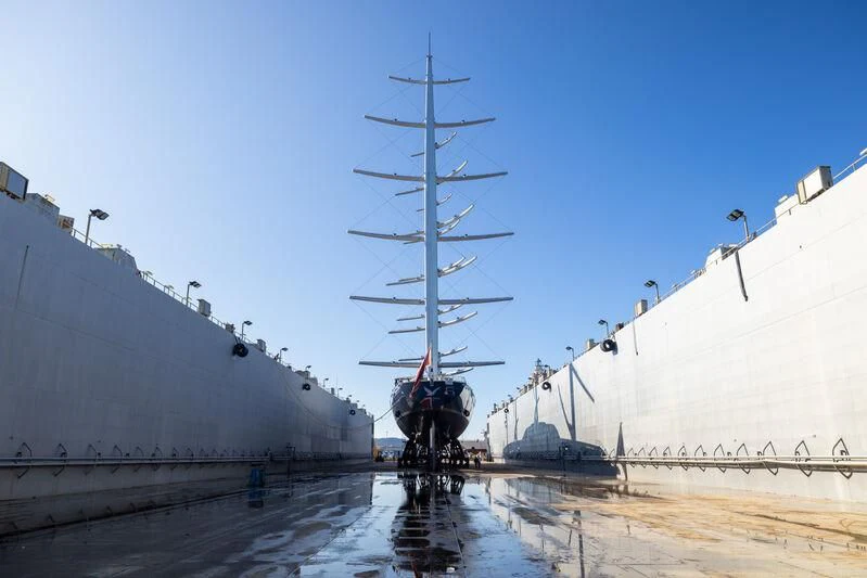 a ship in the water aboard MALTESE FALCON Yacht for Sale