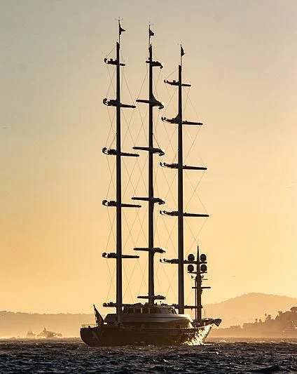 a large ship in the water aboard MALTESE FALCON Yacht for Sale