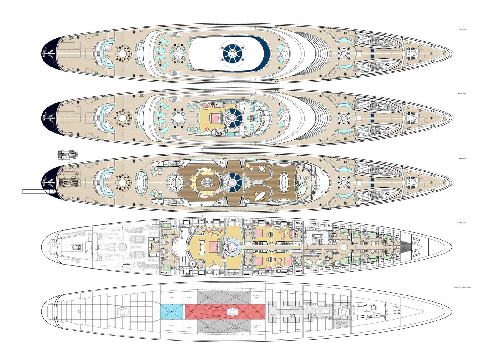 diagram aboard MALTESE FALCON Yacht for Sale