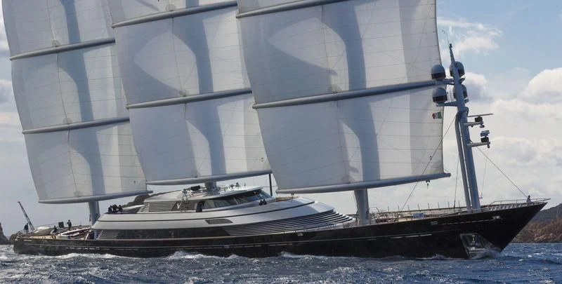 a boat on the water aboard MALTESE FALCON Yacht for Sale