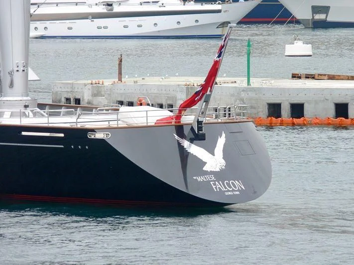 a large ship in the water aboard MALTESE FALCON Yacht for Sale