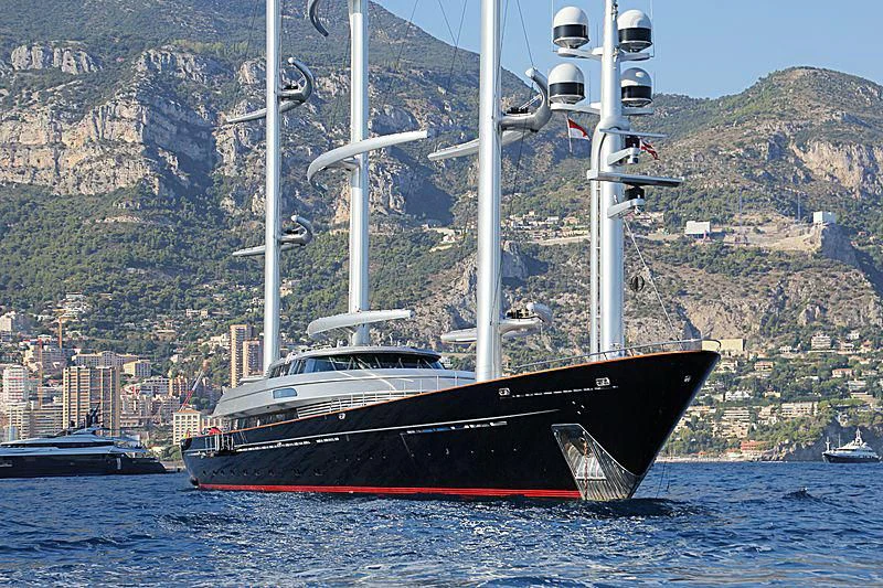 a boat in the water aboard MALTESE FALCON Yacht for Sale