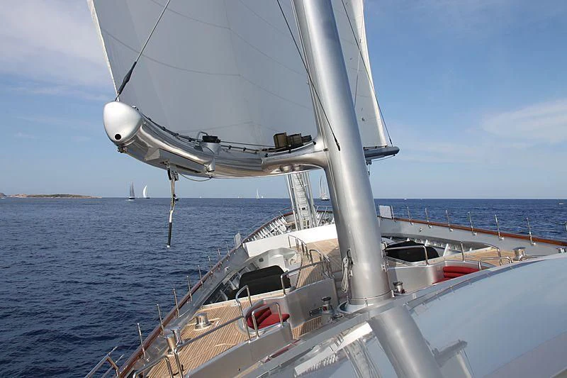 a boat on the water aboard MALTESE FALCON Yacht for Sale