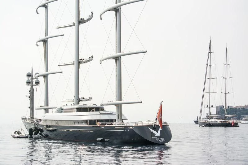 a boat in the water aboard MALTESE FALCON Yacht for Sale