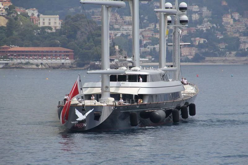 a boat on the water aboard MALTESE FALCON Yacht for Sale