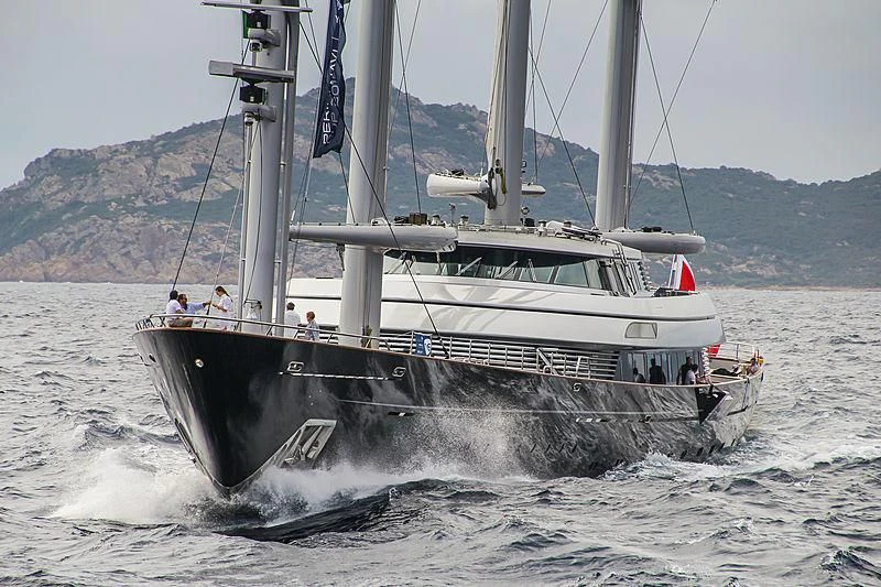 a boat on the water aboard MALTESE FALCON Yacht for Sale