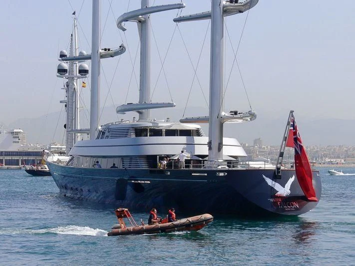 a boat sailing on the sea aboard MALTESE FALCON Yacht for Sale