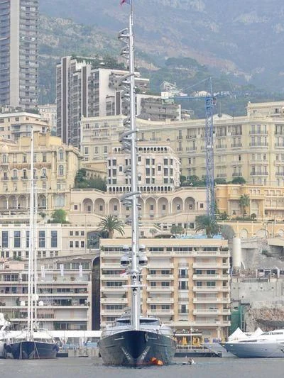 a boat in the water aboard MALTESE FALCON Yacht for Sale