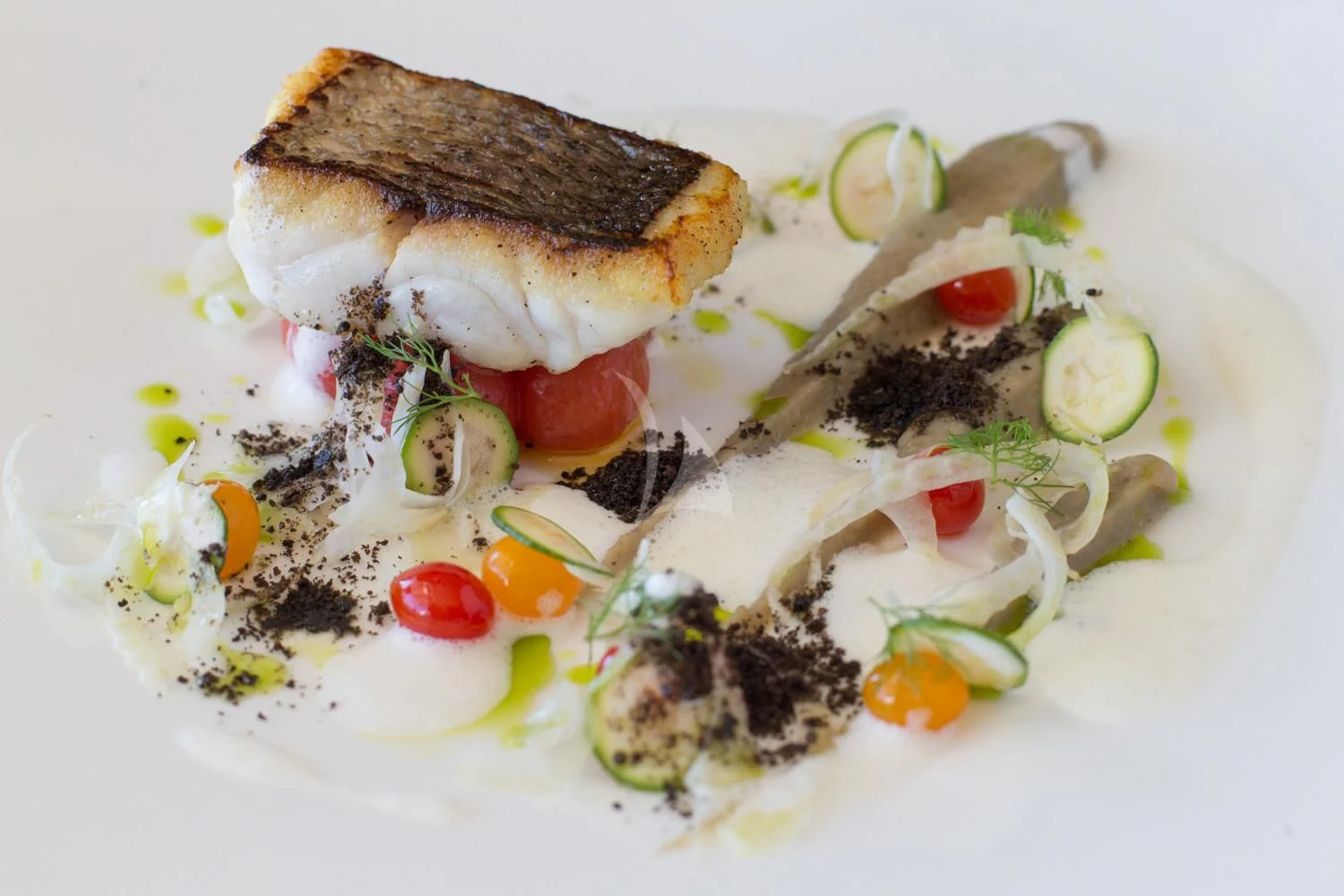 a plate of food aboard MALTESE FALCON Yacht for Sale