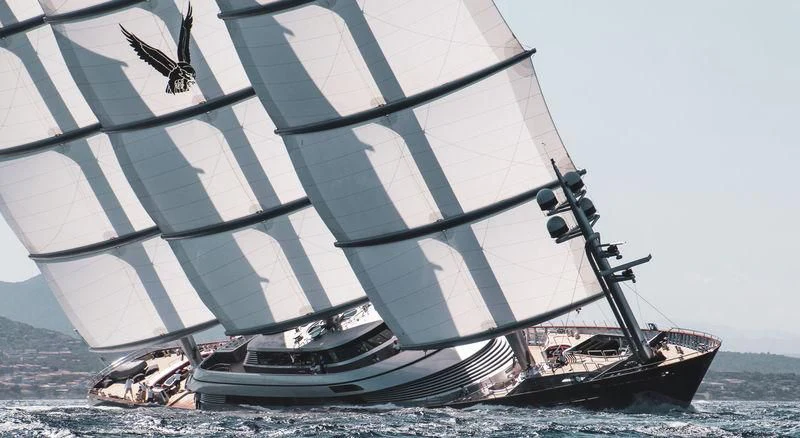 a boat on the water aboard MALTESE FALCON Yacht for Sale