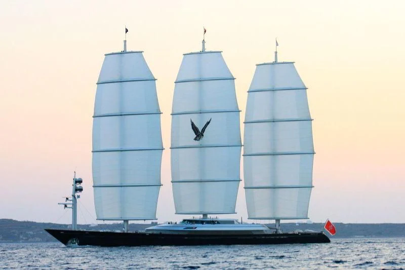 a couple of sailboats on the water aboard MALTESE FALCON Yacht for Sale