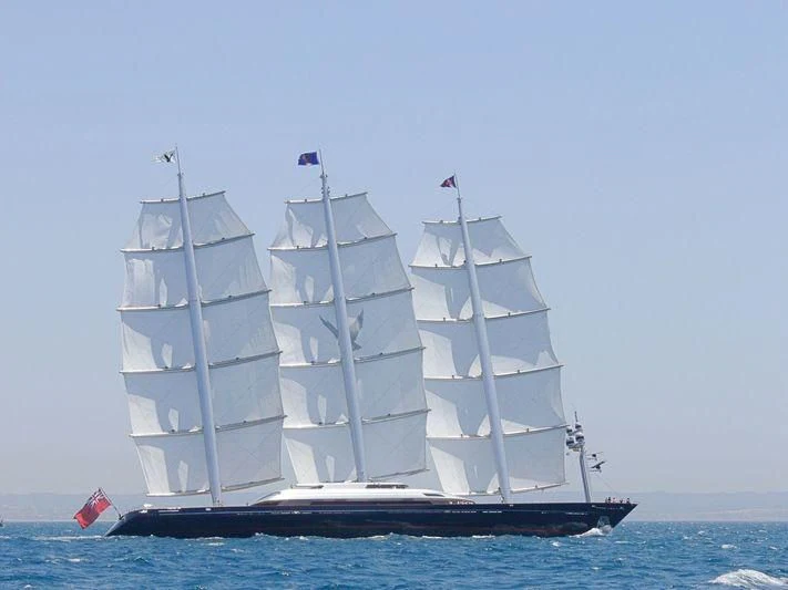 a couple of large white boats aboard MALTESE FALCON Yacht for Sale