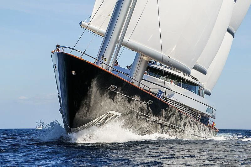 a boat on the water aboard MALTESE FALCON Yacht for Sale