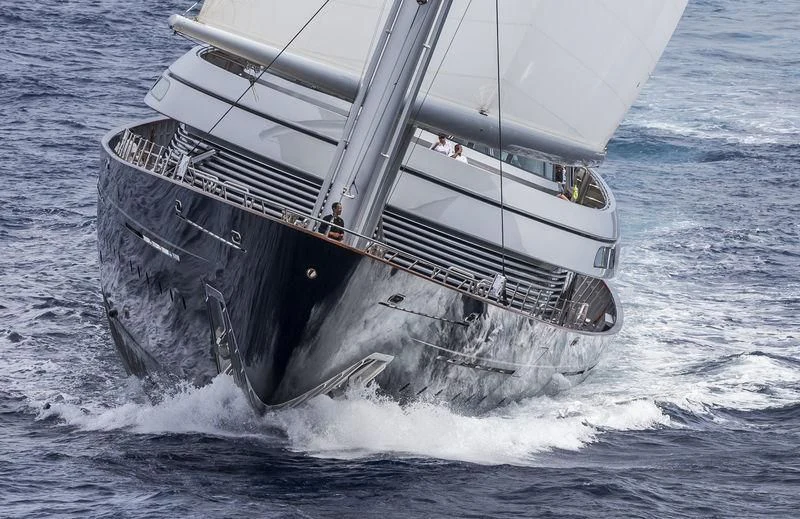 a boat in the water aboard MALTESE FALCON Yacht for Sale